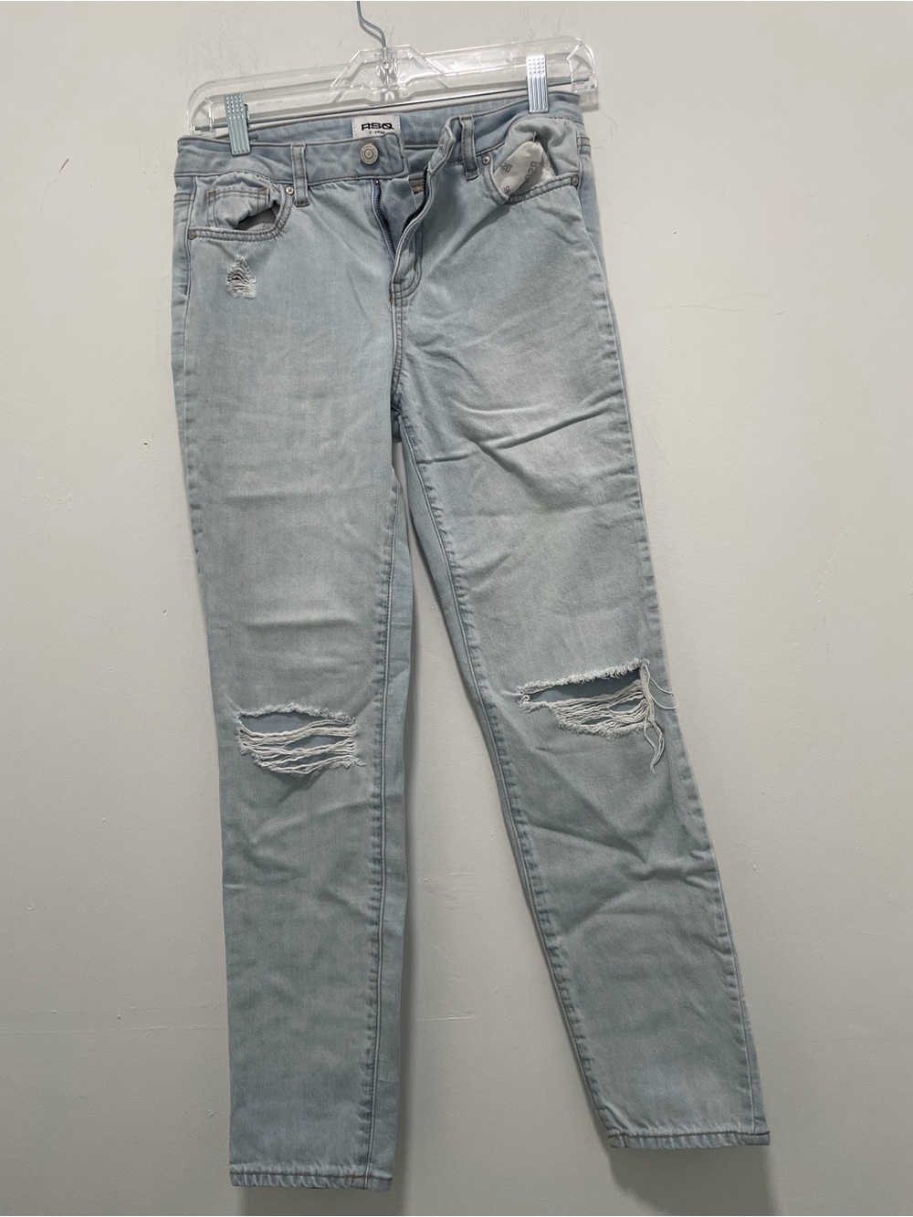 RSQ Light Wash Distressed Skinny Jeans